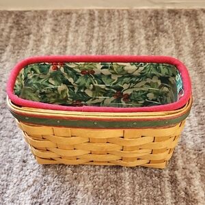 Woven Basket with Festive Lining